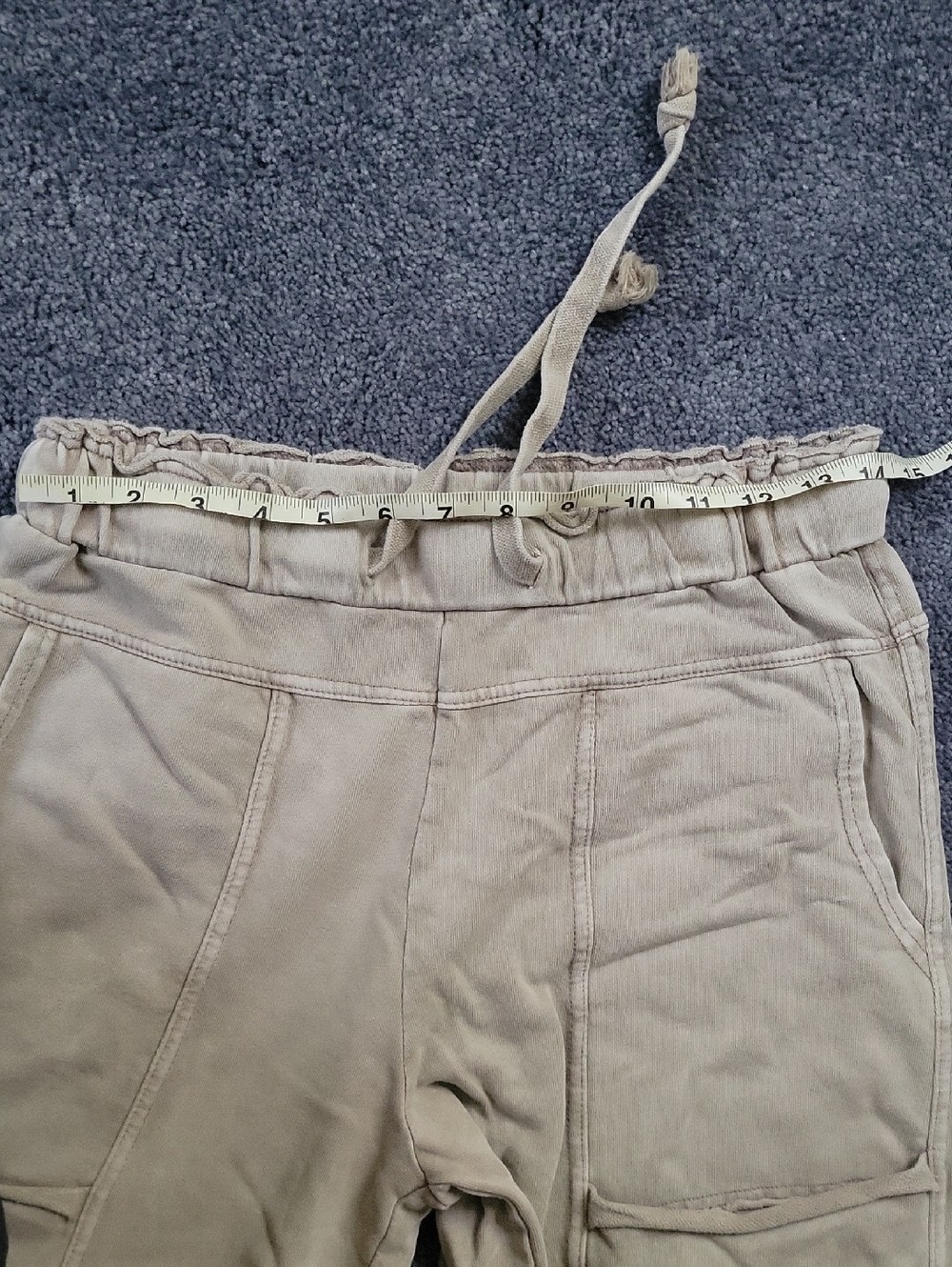 Easel Taupe Terry Knit Jogger Pants - Picture 4 of 5